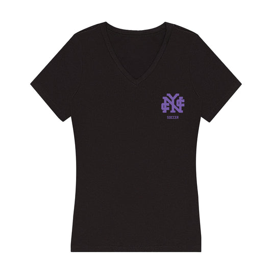 CCNY - NCAA Men's Soccer : Carlos Ortiz - Women's V-Neck T-Shirt-0