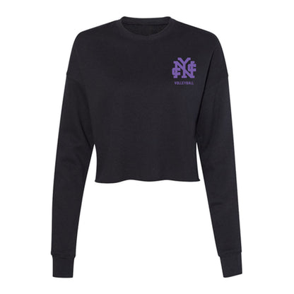CCNY - NCAA Men's Volleyball : Alex Abraham - Women's Cropped Crew Fleece-0