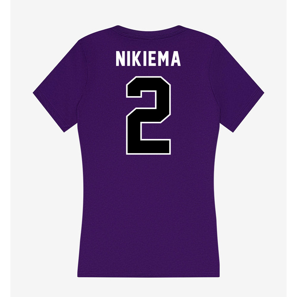 CCNY - NCAA Men's Basketball : Yassin Nikiema - Women's V-Neck T-Shirt-1