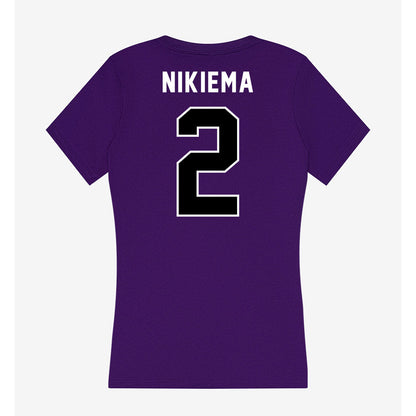 CCNY - NCAA Men's Basketball : Yassin Nikiema - Women's V-Neck T-Shirt-1