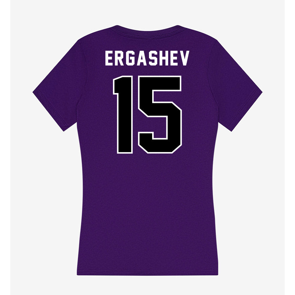 CCNY - NCAA Men's Basketball : Komron Ergashev - Women's V-Neck T-Shirt-1