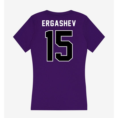 CCNY - NCAA Men's Basketball : Komron Ergashev - Women's V-Neck T-Shirt-1