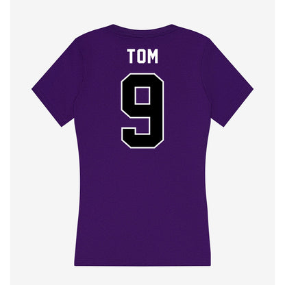 CCNY - NCAA Women's Volleyball : Nila Tom - Women's V-Neck T-Shirt-1