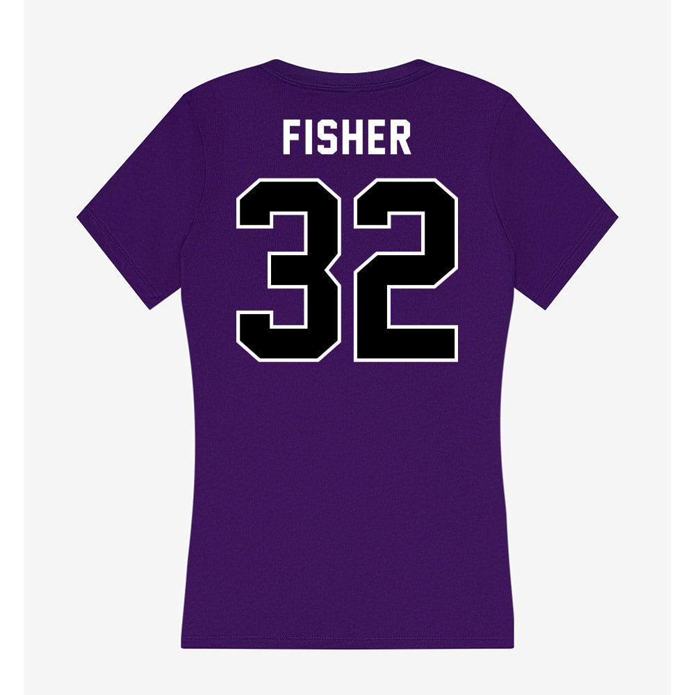 CCNY - NCAA Women's Basketball : Amanda Fisher - Women's V-Neck T-Shirt-1