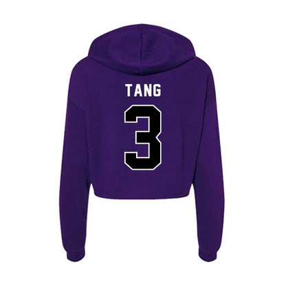 CCNY - NCAA Baseball : Adrian Tang - Women's Crop Fleece Hoodie-1