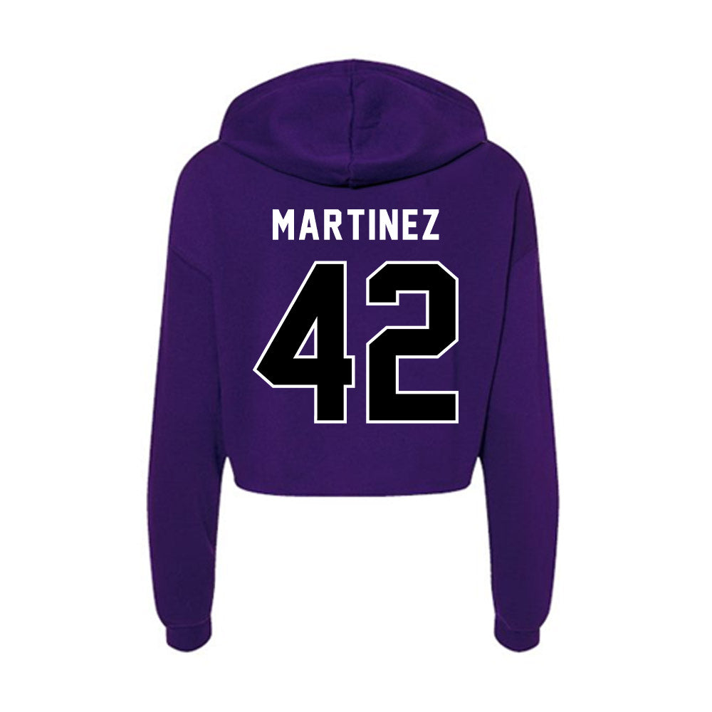 CCNY - NCAA Baseball : Manuel Martinez - Women's Crop Fleece Hoodie-1