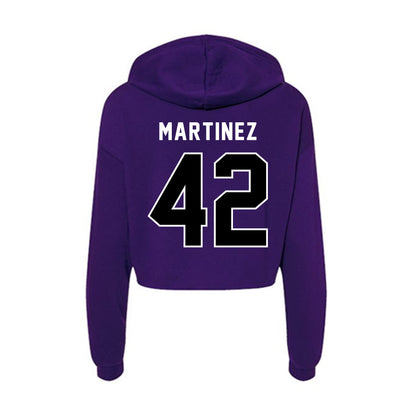 CCNY - NCAA Baseball : Manuel Martinez - Women's Crop Fleece Hoodie-1