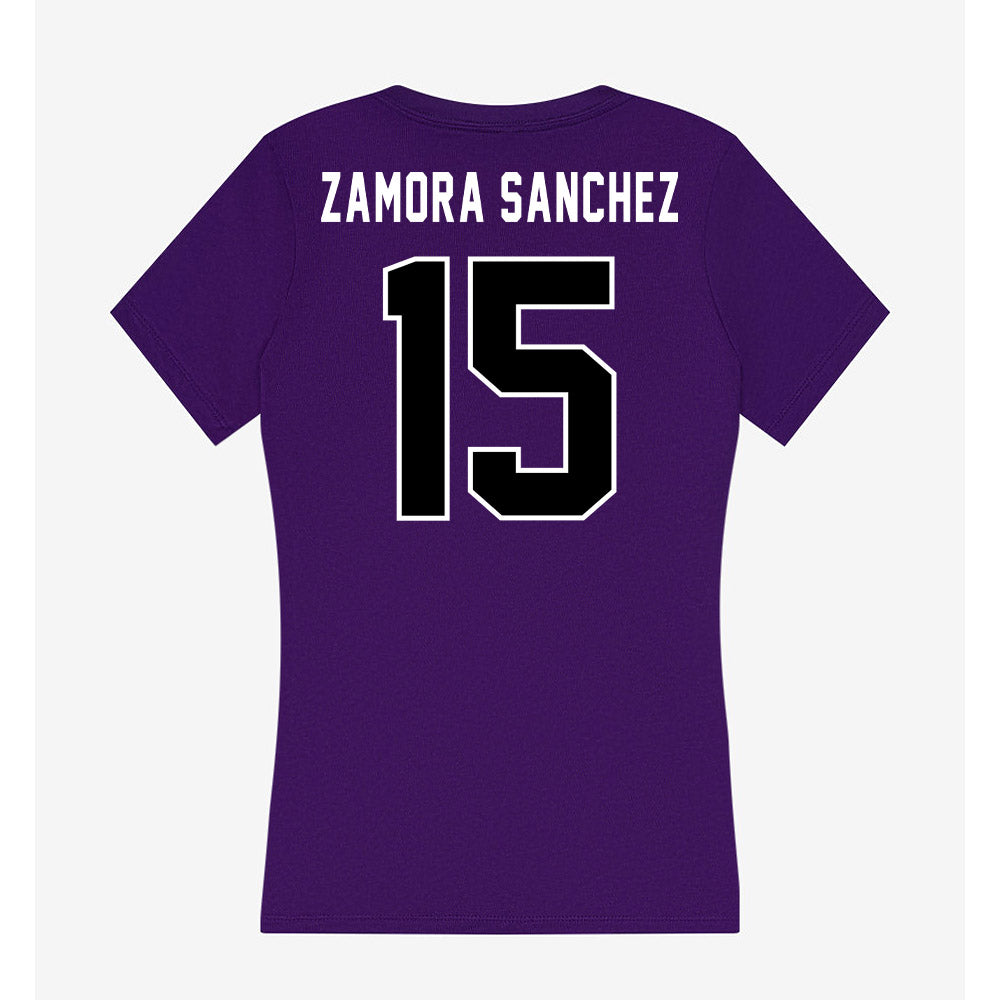 CCNY - NCAA Women's Volleyball : Ivanna Zamora Sanchez - Women's V-Neck T-Shirt-1