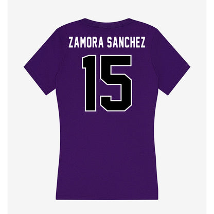 CCNY - NCAA Women's Volleyball : Ivanna Zamora Sanchez - Women's V-Neck T-Shirt-1