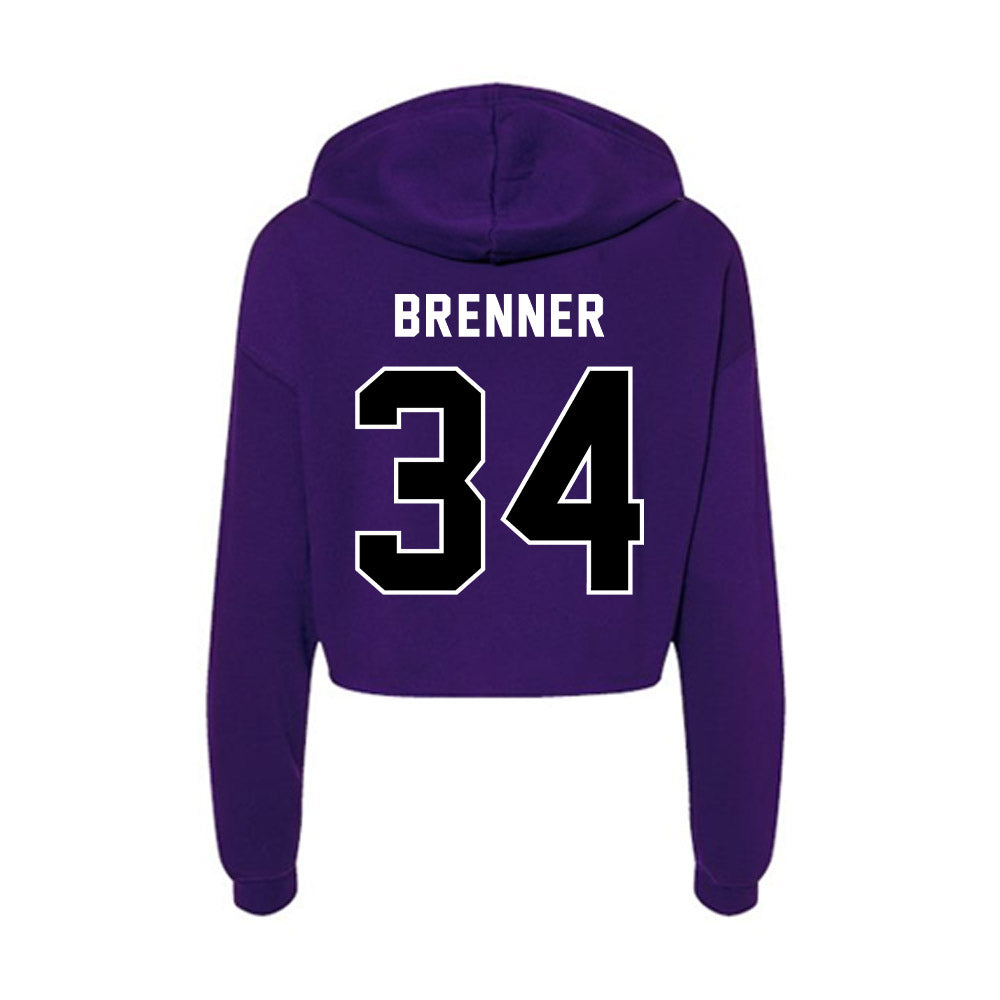 CCNY - NCAA Baseball : Jake Brenner - Women's Crop Fleece Hoodie-1