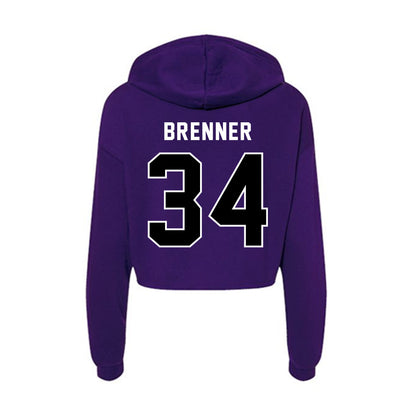 CCNY - NCAA Baseball : Jake Brenner - Women's Crop Fleece Hoodie-1