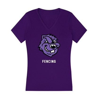 CCNY - NCAA Women's Fencing : Daniel Troubetzkoy - Women's V-Neck T-Shirt-0