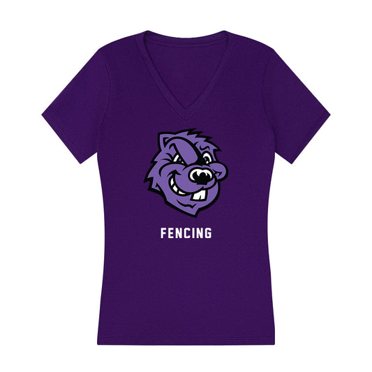 CCNY - NCAA Women's Fencing : Daniel Troubetzkoy - Women's V-Neck T-Shirt-0
