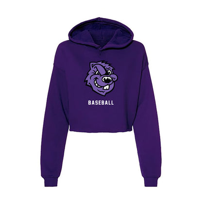 CCNY - NCAA Baseball : Frank Cundari - Women's Crop Fleece Hoodie-0