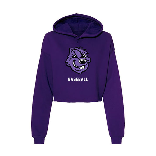 CCNY - NCAA Baseball : Frank Cundari - Women's Crop Fleece Hoodie-0