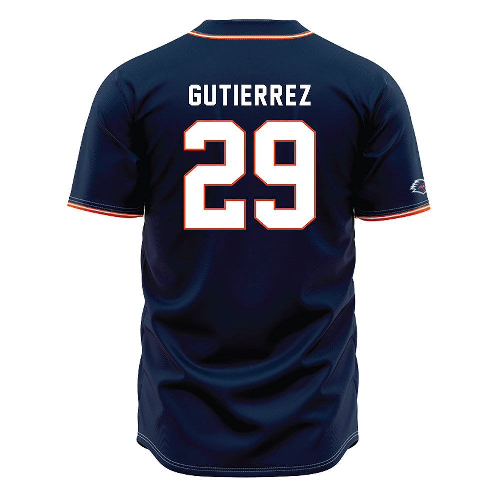 UTSA - NCAA Baseball : Christopher Gutierrez - Navy Jersey-1