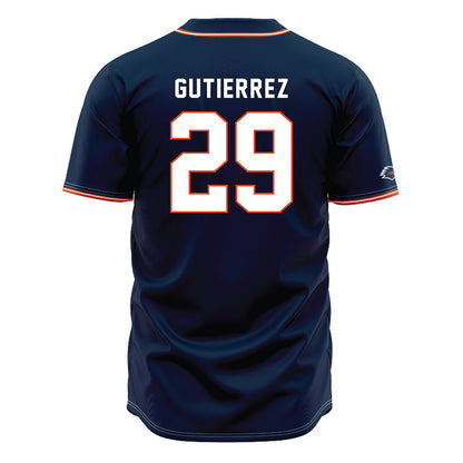 UTSA - NCAA Baseball : Christopher Gutierrez - Navy Jersey-1