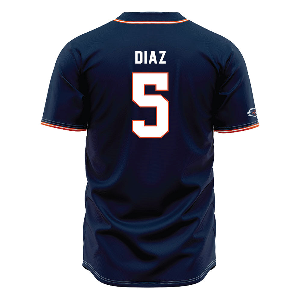 UTSA - NCAA Baseball : Diego Diaz - Navy Jersey-1