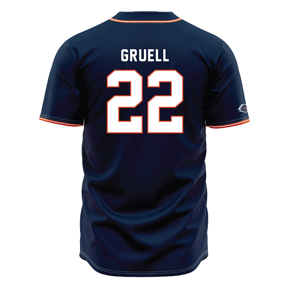 UTSA - NCAA Baseball : Garrett Gruell - Navy Jersey-1