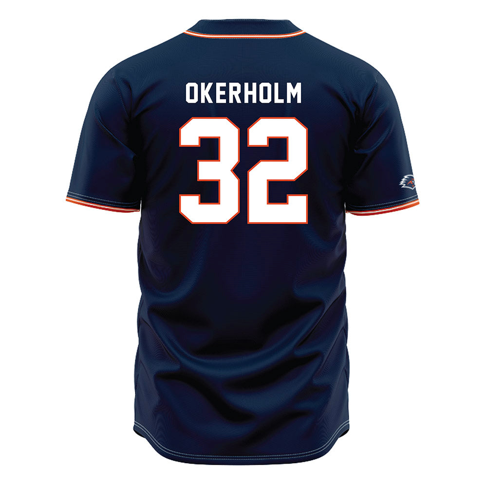 UTSA - NCAA Baseball : Christian Okerholm - Navy Jersey-1