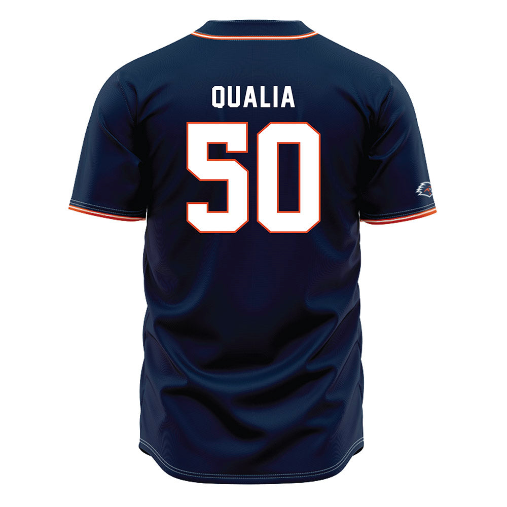 UTSA - NCAA Baseball : Jake Qualia - Navy Jersey-1