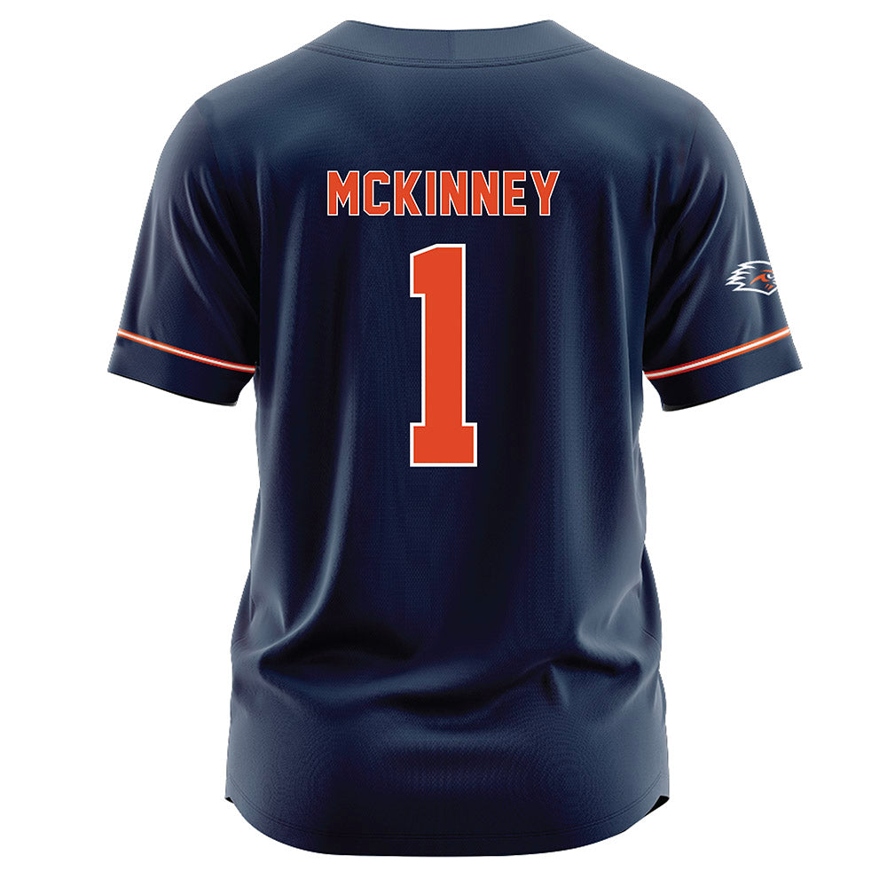UTSA - NCAA Softball : Kailey McKinney - Navy Jersey-1