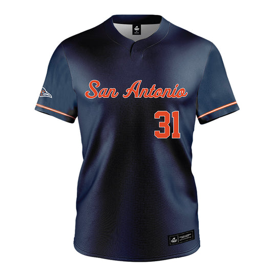 UTSA - NCAA Softball : Aubrey Flores - Navy Jersey-0