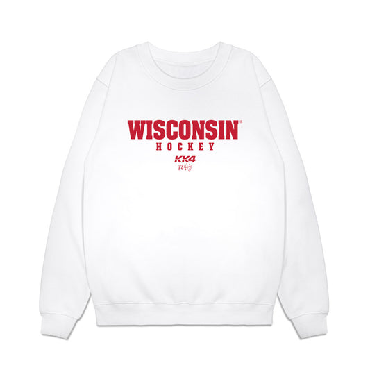 Wisconsin - NCAA Women's Ice Hockey : Caroline Harvey - Classic Shersey KK4 Premium Crewneck Sweatshirt-0