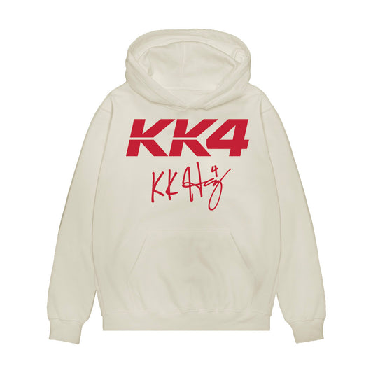 Wisconsin - NCAA Women's Ice Hockey : Caroline Harvey - KK logo Premium Hooded Sweatshirt-0