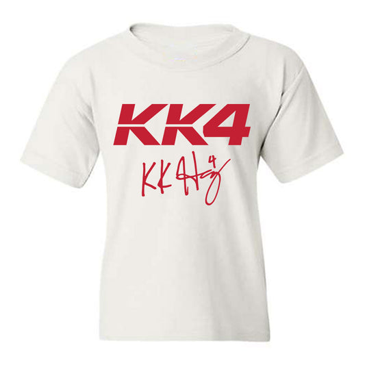 Wisconsin - NCAA Women's Ice Hockey : Caroline Harvey - KK logo Youth T-Shirt-0