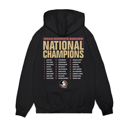 FSU - NCAA Women's Soccer : NCAA® 2025 National Champions Roster Premium Hooded Sweatshirt-1