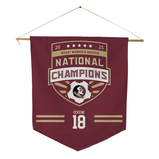 FSU - NCAA Women's Soccer : Kate Ockene - NCAA® 2025 National Champions Pennant - 18" x 21"-0