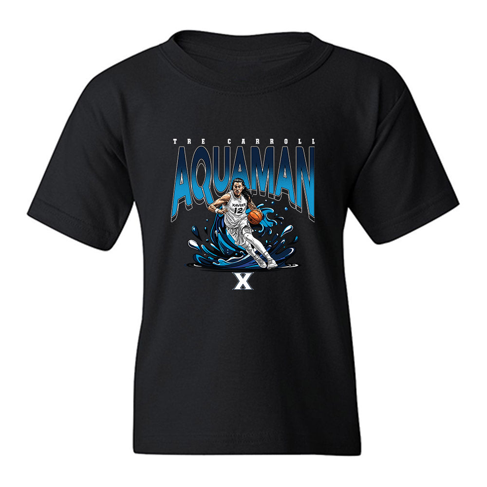 Xavier - NCAA Men's Basketball : Tre Carroll - Aquaman Youth T-Shirt-0