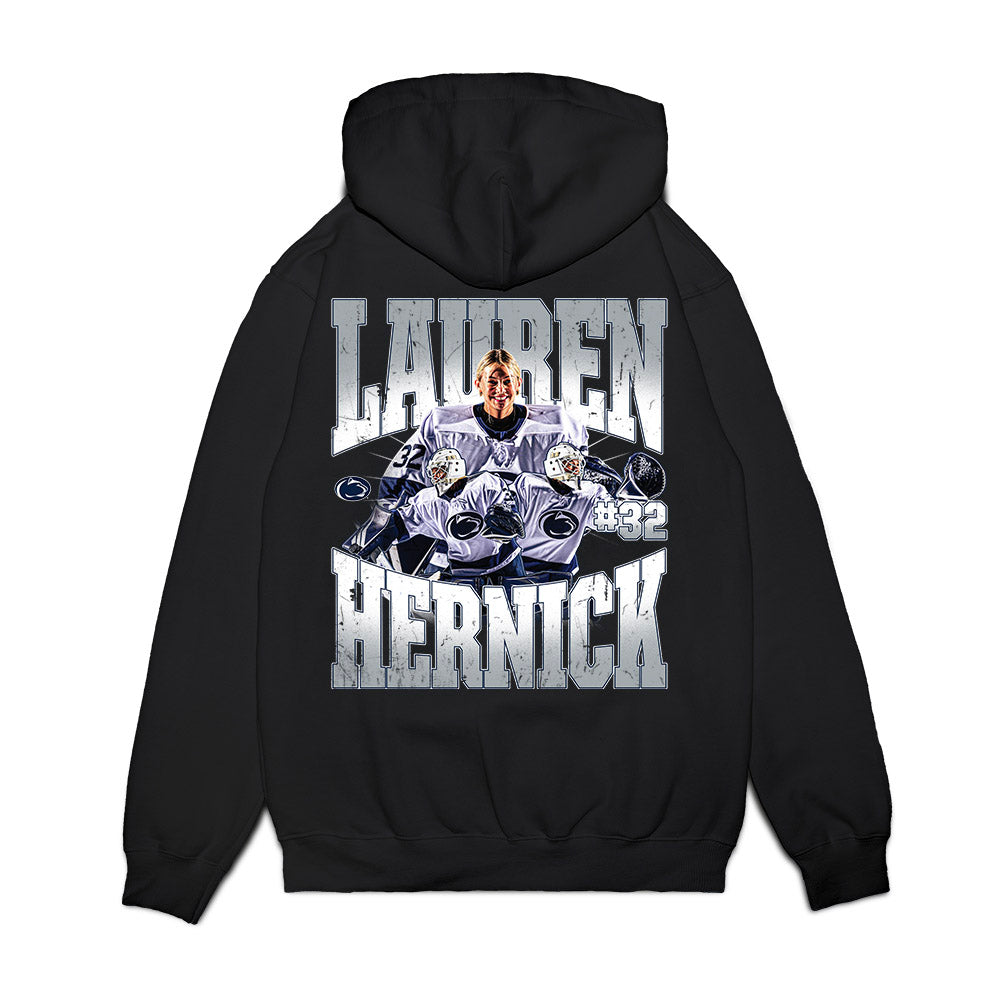 Penn State - NCAA Women's Ice Hockey : Lauren Hernick - Collage Premium Hooded Sweatshirt-1