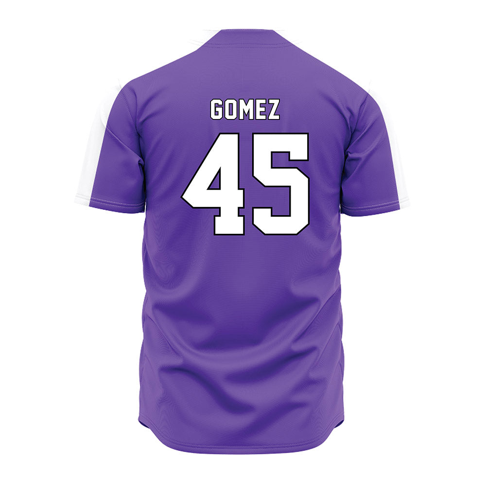 CCNY - NCAA Baseball : Gabriel Gomez - Purple Jersey-1