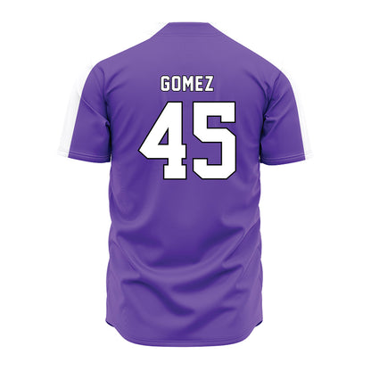 CCNY - NCAA Baseball : Gabriel Gomez - Purple Jersey-1