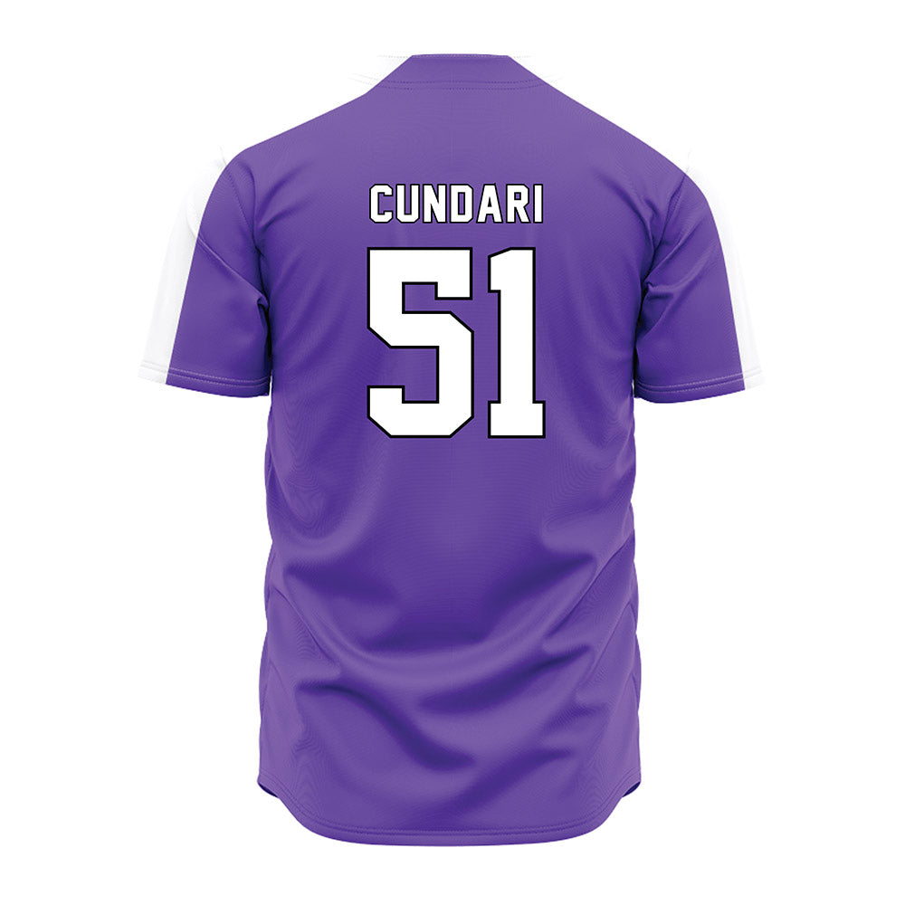 CCNY - NCAA Baseball : Frank Cundari - Purple Jersey-1