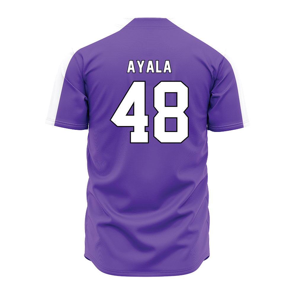 CCNY - NCAA Baseball : Shawn Ayala - Purple Jersey-1