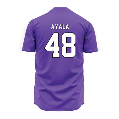CCNY - NCAA Baseball : Shawn Ayala - Purple Jersey-1