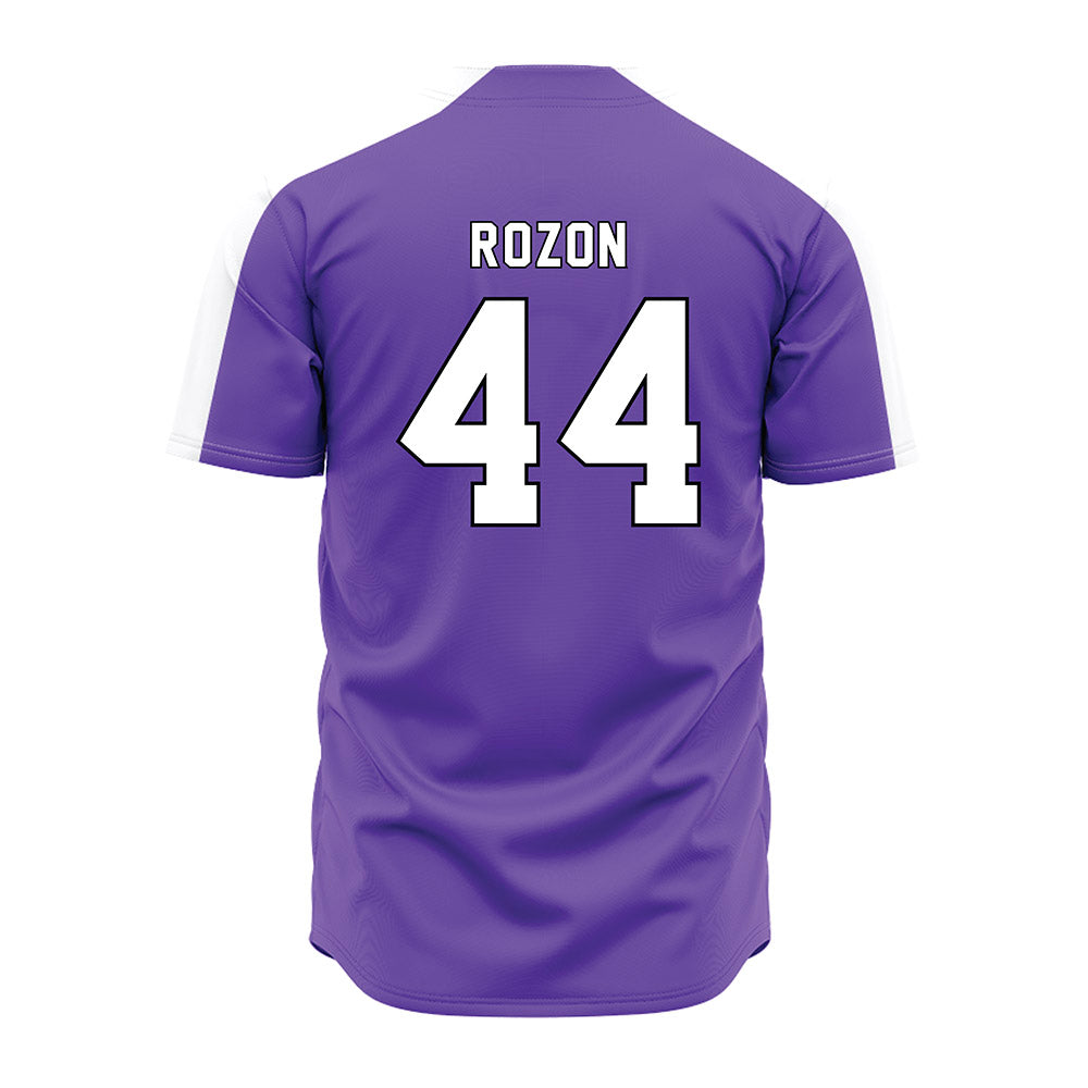 CCNY - NCAA Baseball : Alexander Rozon - Purple Jersey-1