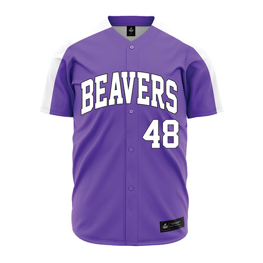 CCNY - NCAA Baseball : Shawn Ayala - Purple Jersey-0