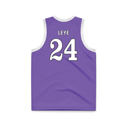 CCNY - NCAA Men's Basketball : David Leye - Purple Basketball Jersey-1