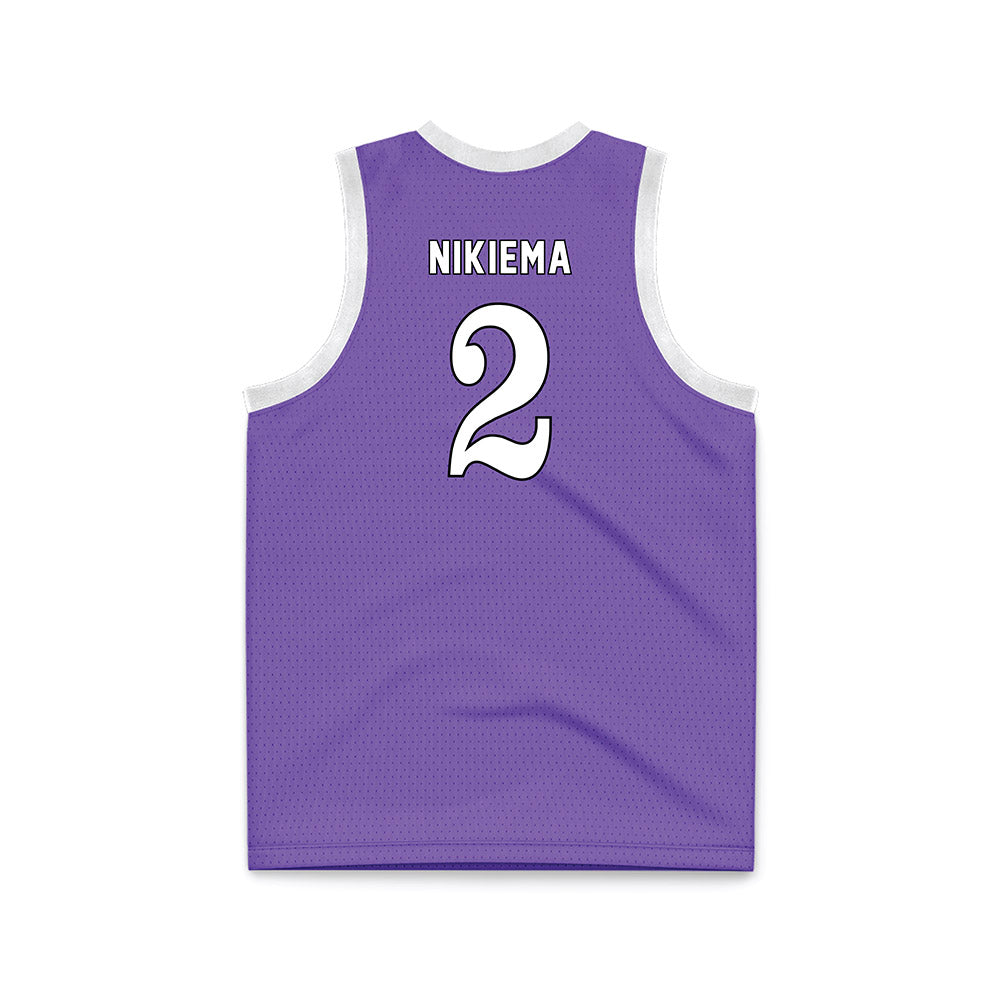 CCNY - NCAA Men's Basketball : Yassin Nikiema - Purple Basketball Jersey-1