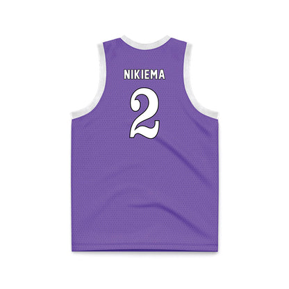CCNY - NCAA Men's Basketball : Yassin Nikiema - Purple Basketball Jersey-1