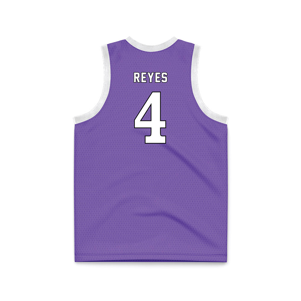 CCNY - NCAA Men's Basketball : Camryn Reyes - Purple Basketball Jersey-1