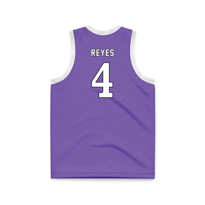 CCNY - NCAA Men's Basketball : Camryn Reyes - Purple Basketball Jersey-1