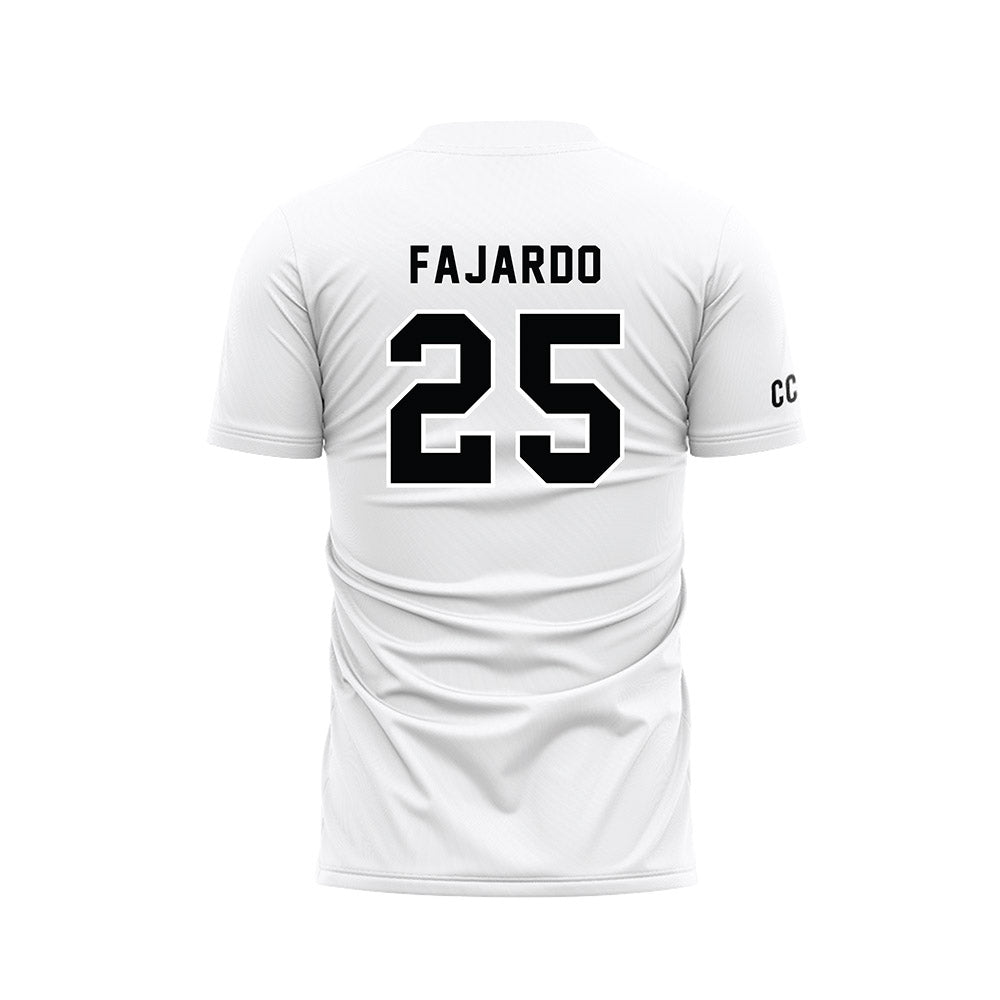 CCNY - NCAA Men's Soccer : Derek Fajardo - White Soccer Jersey-1