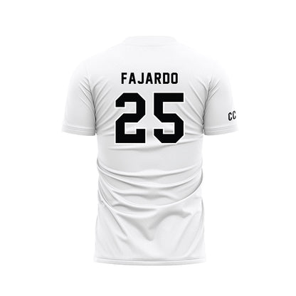 CCNY - NCAA Men's Soccer : Derek Fajardo - White Soccer Jersey-1