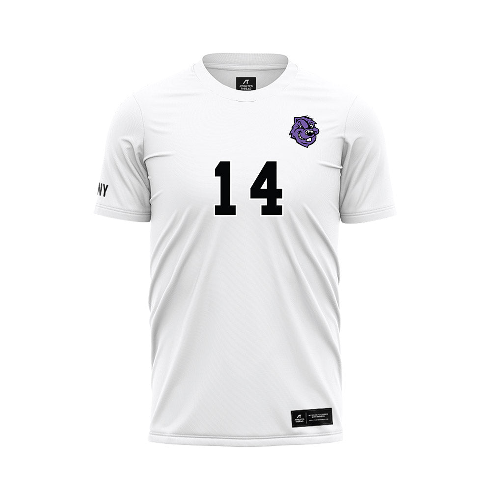 CCNY - NCAA Men's Soccer : Kelly Azard - White Soccer Jersey-0