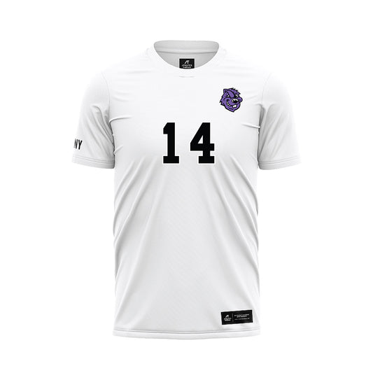 CCNY - NCAA Men's Soccer : Kelly Azard - White Soccer Jersey-0